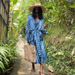 Tie-Dye Print Sun Cover Up - Beach Kimono Swimwear Cover Up With UV Protection - Lightweight Cotton Summer Dress For Women - One Size Fits Most_ecoleips.com