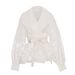 K New Retro Court Style Sexy Suit Collar With A High-end Feel, Tie Up Waist, Slimming Top, Shirt For Women_ecoleips.com
