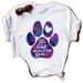 European And American Cross-border Foreign Trade Wholesale Clothing Animal Paw Print Round Neck Plus Size Short-sleeve_ecoleips.com