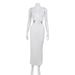 Spring New Sexy Waist Style Long With Women's Fashion Style, Slimming And Hollow Out Backless Dress_ecoleips.com