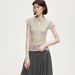 Design Mohair Wool Shoulder Hollow Design Wool Top_ecoleips.com