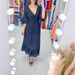 2023 . Wish Independent Site Cross-border New Fashion Comfortable Loose High-waisted Embroidered Solid Color Dress_ecoleips.com