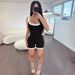 Women's Ribbed Jumpsuit – Sexy Backless Romper With Color-Block Design (S/M/L/Xl) Breathable Freedom_ecoleips.com