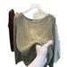 KANING European-style Long-sleeve Hollow-out Knitted For Women, 2026 Summer And Autumn New Mesh Cover-up Top_ecoleips.com