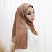 Muslim Accessories"Effortless Elegance Rhinestone Linen Chiffon Scarf – Easy-to-Wear Patchwork Design For Beginners"_ecoleips.com