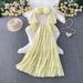 Women's Vacation Style Clothing Set Short Sleeved Blouse & High Waisted Maxi Skirt Padded Bust Flared Sleeves Tiered Ruffle Design_ecoleips.com