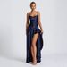 Elegant Satin Halter Dress Style Sexy Slimming Backless Tie Up Women's Party Wear_ecoleips.com