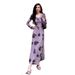 Women's French Chic Purple Knit Long Sleeve Midi Dress – Fall Winter Elegant Gown_ecoleips.com