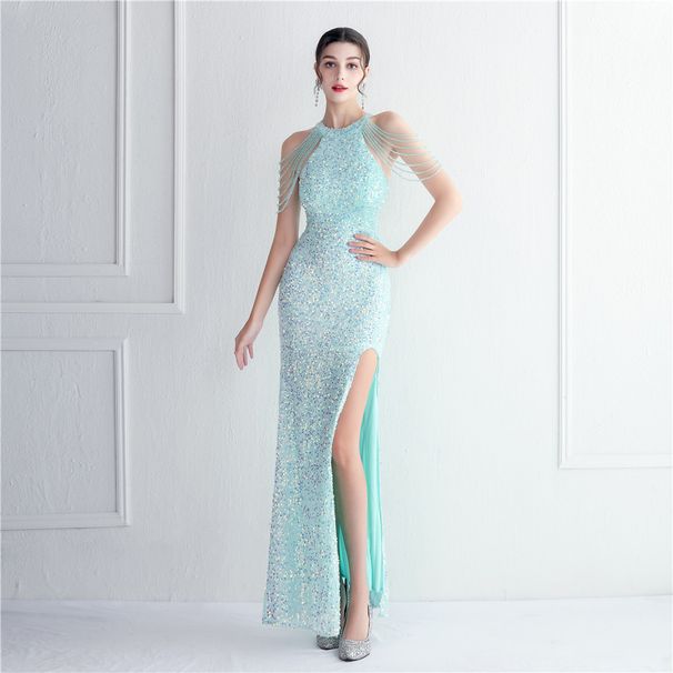 Women's Clothing Evening Dress Slim Noble And Elegant High End Long Sequined_ecoleips.com