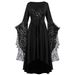 Women's Lace Dress for Halloween European And American Role Playing Hot Selling Cross Border E-commerce Best Selling Color Added Item_ecoleips.com