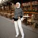 Modest High-Neck Striped Sweater For Muslim Women - Loose Fit Acrylic Blend Knit Top For Autumn & Winter_ecoleips.com