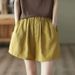 Suitable For All Seasons Summer Women's White Loose 2025 New Cotton Linen Plus Size Casual Shorts_ecoleips.com