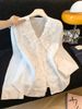 Women's Clothing Women's V Neck Tie Up Lace Embroidered Jacquard Shirt Long Sleeve Stylish Casual Top Early Spring Design_ecoleips.com