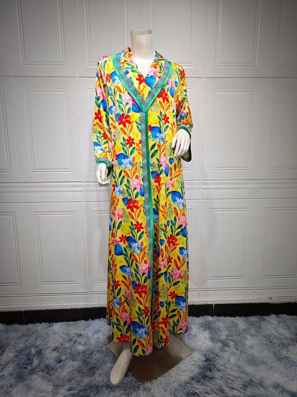 Women's Clothing Muslim Women's Casual Fashion Rhinestone Dress Spring New Style Middle East Saudi Arabia Women's Clothing_ecoleips.com
