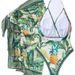 Women’s Clothing triangle sexy one piece tropical print swimsuit female two piece set_ecoleips.com
