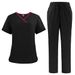 Women's Clothing Color Matching New Hand Washing Clothes Work Clothes Nurse Clothes Medical Uniforms Hospital Dental Clinic Work Uniforms_ecoleips.com
