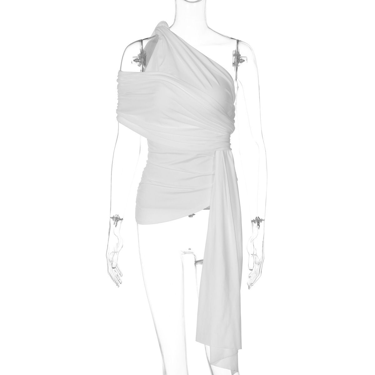 Versatile Top for Women European American Style Irregular Solid Color Ribbon Vest Fashionable Hot Girl Summer New 2025_ecoleips.com