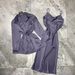 Women's Clothing Fashion Casual Suit Satin Flower Decoration Strap Shirt Suspender Skirt Two Piece Suit_ecoleips.com