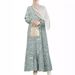 Foreign Trade Muslim Women's Clothing Middle Eastern Fashion Robe Spring And Autumn Long Sleeve Geometric Print_ecoleips.com