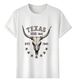 Women's T-Shirts Tshirt Muscle Freaks Calavera Texas Western Cowboy Style_ecoleips.com