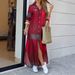 Women's Clothing Spring And Summer Shirt Loose Fashion Striped Mid Length Women's Shirt_ecoleips.com