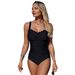 Women's One-Piece Swimsuit High Elasticity Quick-Dry Floral Print Beach Swimwear For Women_ecoleips.com