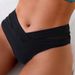 2025 New Amazon European And American Solid Color Sexy Triangle Swimming Trunks Bikini Beach Swimsuit Female Bikini Swimsuit_ecoleips.com