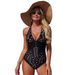 Women's Woven One Piece Swimsuit Sexy Style Vacation Look Regular Fit Polyester Spring/Autumn Summer Winter_ecoleips.com