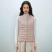 Pinghu Chixin National Standard 90 New Women's Round Neck V-Neck Lightweight Vest Down Jacket_ecoleips.com