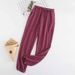 Japanese Pajamas Men And Women Spring And Autumn Home Pants Cotton Washed Double Gauze Loose Comfortable Trousers Casual Pants_ecoleips.com
