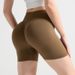 Women's Clothing Summer New High Waist Peach Hip Yoga Pants Fitness Exercise Abdomen Cycling Tights Three Quarter Shorts Hot Pants_ecoleips.com