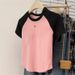A Stylish, Short-Sleeved T-Shirt With A Curved Hem Design, Made Of Pure Cotton And Imported From Europe; Suitable For Su_ecoleips.com