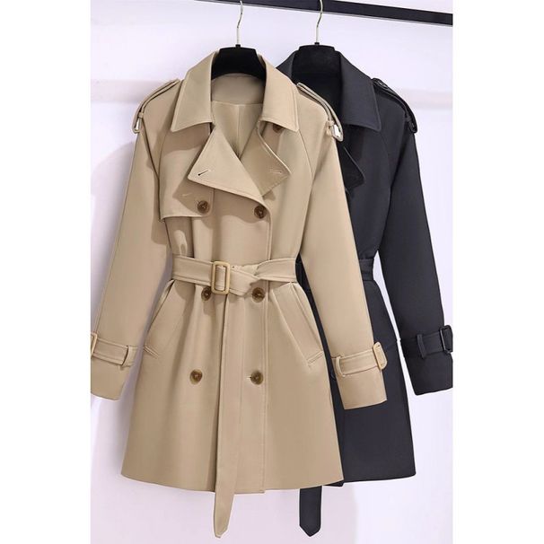 ng2510292 Women's New Trench Coat For Spring And Autumn, Mid-length, Waist-cinching, Elegant, Popular This Year_ecoleips.com