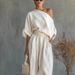 Women's Loose Fitting Wide Leg Casual Top And Lantern Pants Set American Style Spring Collection Cotton Linen Blend_ecoleips.com