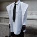 K New Fashion European And American Women's Long Sleeved Lapel Shirt With A Niche Design, Tie, White Shirt_ecoleips.com