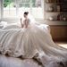 Butterfly French Style Satin Wedding Dress for High End Brides with Train And Three Dimensional Floral Design_ecoleips.com