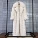 Women's Longline Faux Fur Coat – Oversized Lapel, Winter Statement Coat In 9 Colors (Ivory/Khaki/Rose/Black)_ecoleips.com