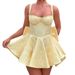 Women Luxury Spaghetti Strap Evening Dress Wedding Banquet Prom Outfit_ecoleips.com