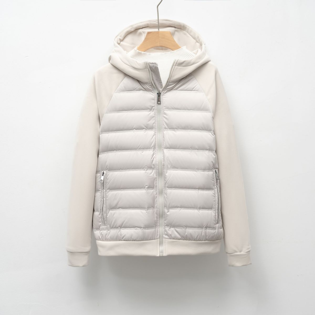 Pinghu Chixin Jacket New National Standard 90 Down Casual Patchwork Versatile Hooded Seamless Glued Men And Women_ecoleips.com
