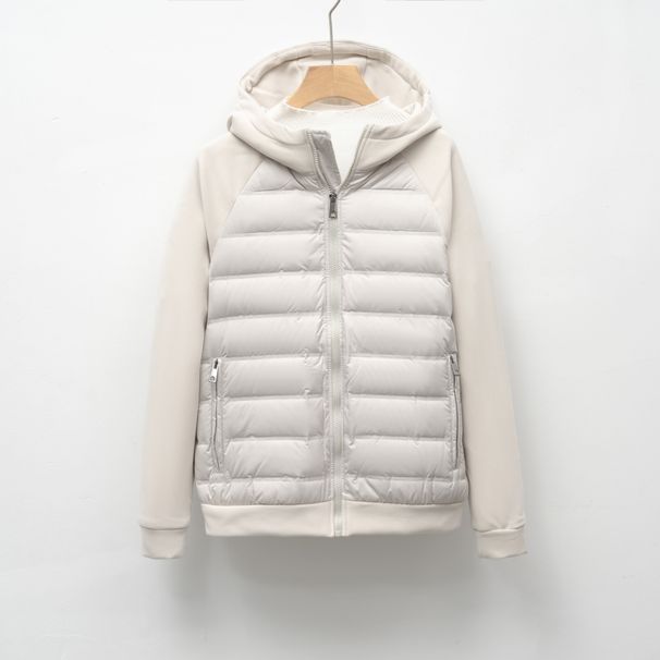 Pinghu Chixin Jacket New National Standard 90 Down Casual Patchwork Versatile Hooded Seamless Glued Men And Women_ecoleips.com