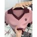 Silk-Touch V-Neck Polo Shirt For Women – Breathable Summer Knit With Elegant Drape & Lightweight Comfort (One Size Fits S-L)_ecoleips.com