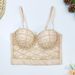 Pearl-Trimmed Corset Bustier Top – Sexy Boned Cami With Adjustable Straps & Lace Detailing_ecoleips.com