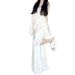 Lazy Casual Style Suit, Spring And Autumn, Loose V-Neck Suspender Top, Low-Waisted Floor-Length Feeling, Wide-Leg Culott_ecoleips.com