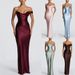 Women's Clothing Off-Shoulder Satin Puff Hip Dress For Women Style Spring/Summer INS Party Vacation Wear For Formal & Casual For Women_ecoleips.com