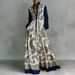 Elegant Retro Casual Long Sleeved Printed Dress Slim Fitting Women's Vacation Clothing_ecoleips.com
