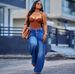 Women's European American Style Faux Two-Piece Denim Skirt Washed Monkey Jeans Fashion_ecoleips.com