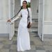 European And American Best-selling Women's Clothing 2025 Early Autumn New Fashion Slim-fit Pleated Elegant Round-neck_ecoleips.com