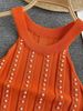 2024 Solid Color Crew Neck Tank Top Vacation Beaded Decor Sleeveless Tank Top For Summer Women's Clothing Crop Top_ecoleips.com