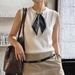Women's Color Block Knit Top Collared Style Spring Summer Fashion Relaxed Everyday Wear Comfortable Feshion_ecoleips.com
