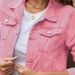 K Fashionable Slim-fit Denim Jacket With A Stand-up Collar In Solid Color; Versatile._ecoleips.com